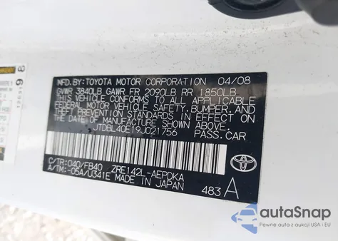 2009 Toyota Corolla Le z USA, uszkodzony, nr VIN JTDBL40E19J021756